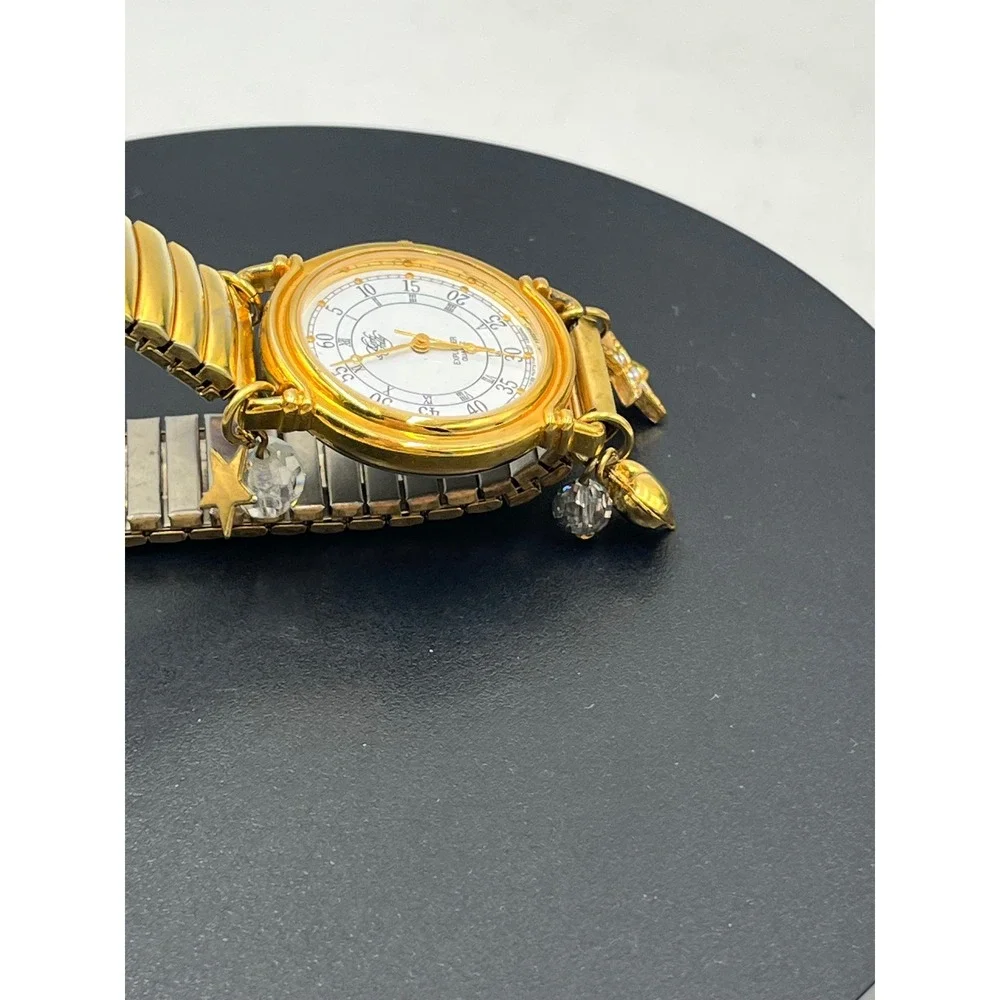 Kirks Folly Explorer Quartz Dangling Charm Expandable Band Watch New Battery